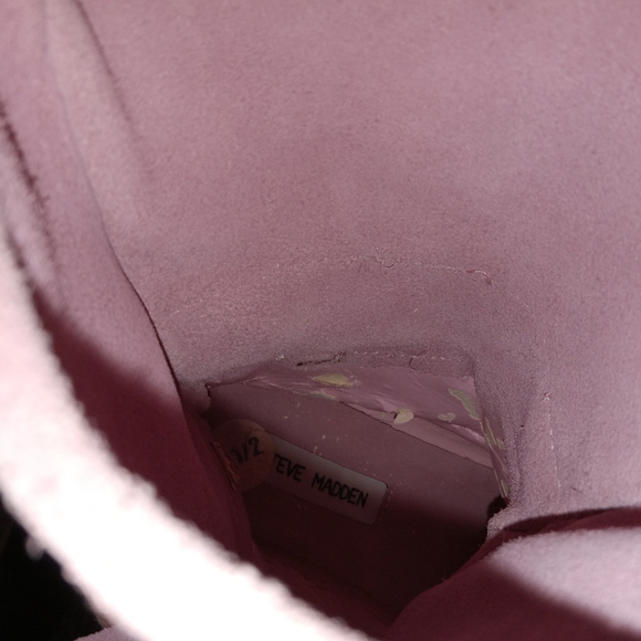 Steve Madden Dusty Pink Leather Apachee Fringed Moccasin Boots size 6.5 - Picture 15 of 15